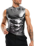 Hyper-Gloss Silver Sleeveless Shirt