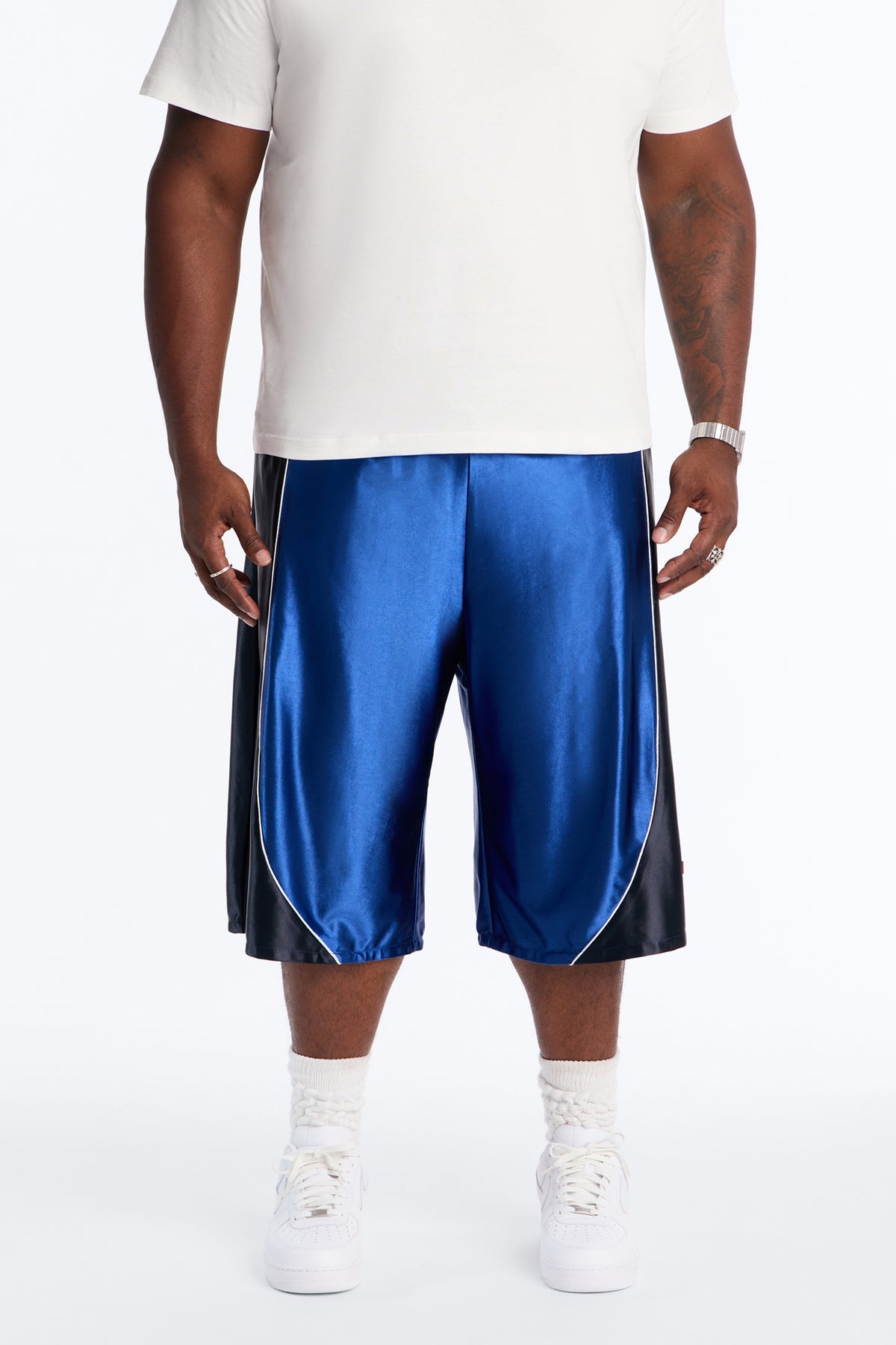 Royal Dazzle Split Shorts