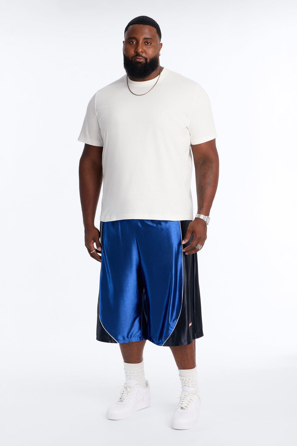Royal Dazzle Split Shorts